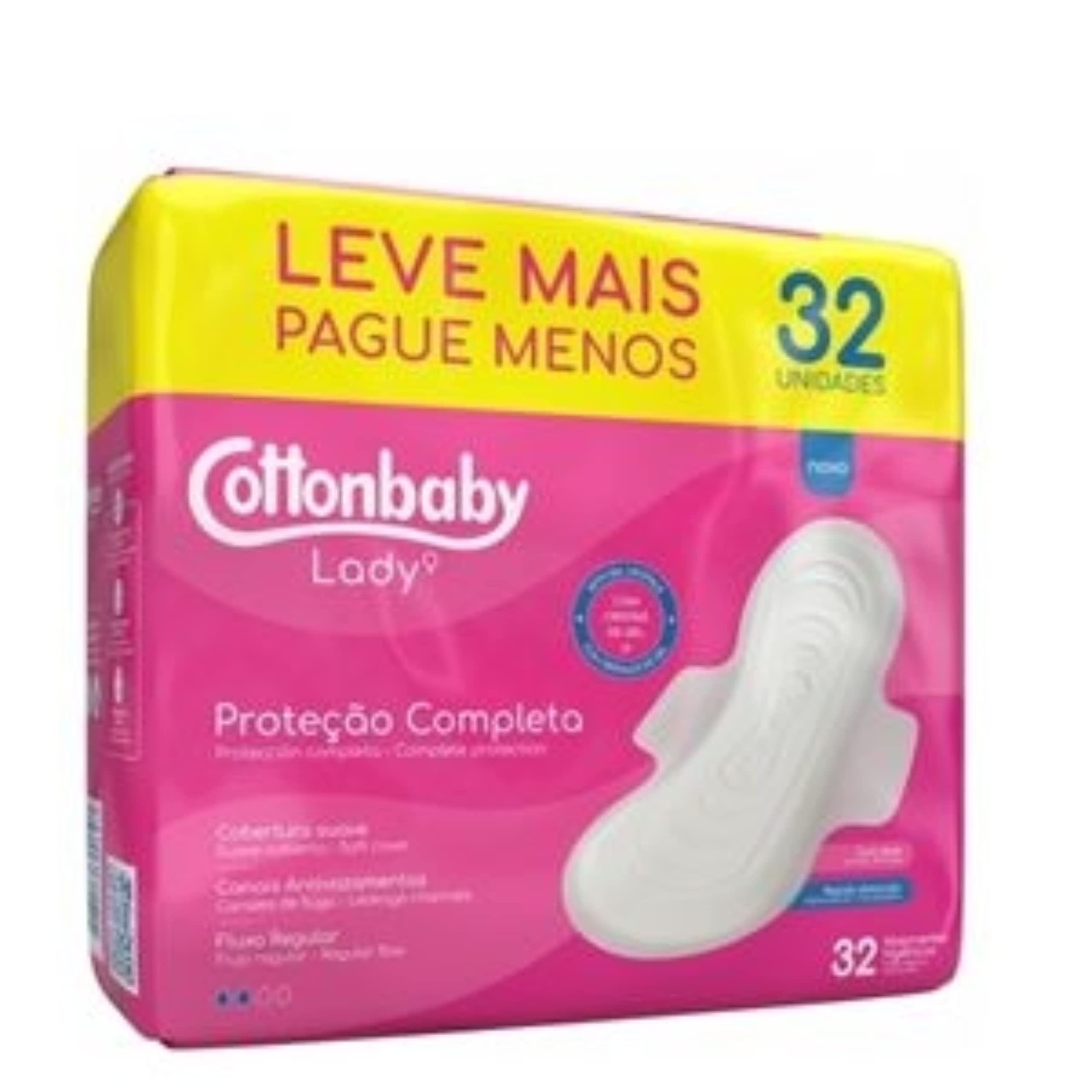 Cottonbaby Cotton Absorvente Lady Suave C/Abas 32Un | Amazon.com.br