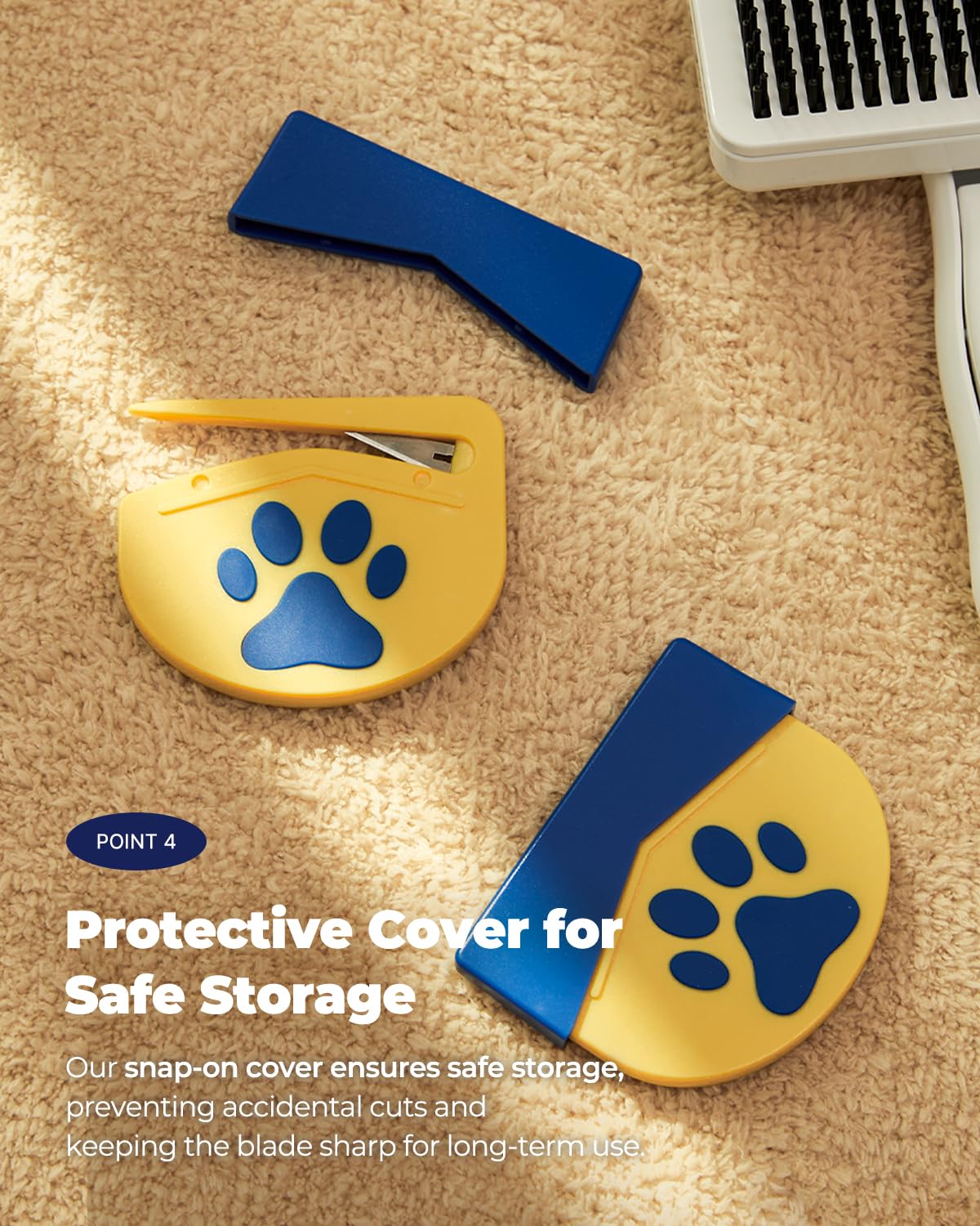 PETHROOM Easy Tangle Cutter for Dogs & Cats | Professional Dematting Tool with Steel Blade | Cat Matted Fur Remover | Safe & Gentle Pet Grooming Comb for Long & Medium Coats - image 7