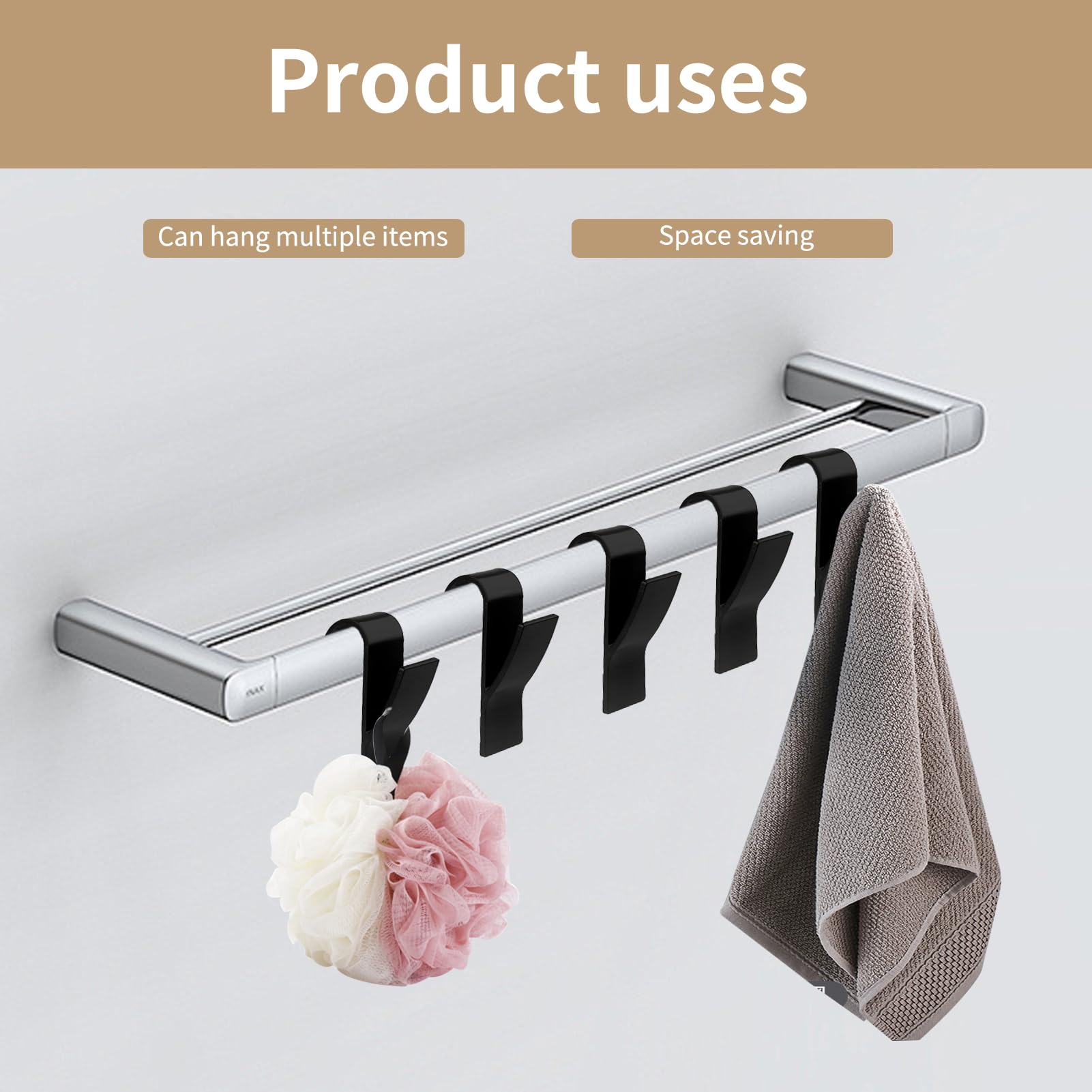 2 Patères Rondes Pour Sèche-serviettes Tube Ronds Diall