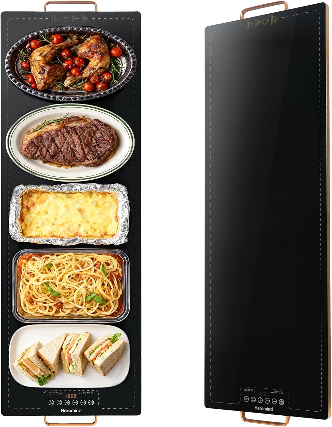 Electric Warming Tray,Extra Large Food Warming Trays with Temp-Settings & Timmer,Full Surface Heating Electric Food Warmer Mat Keep Food Warm at Buffet, Party, Sabbath, Daily Use XXL(40*14")