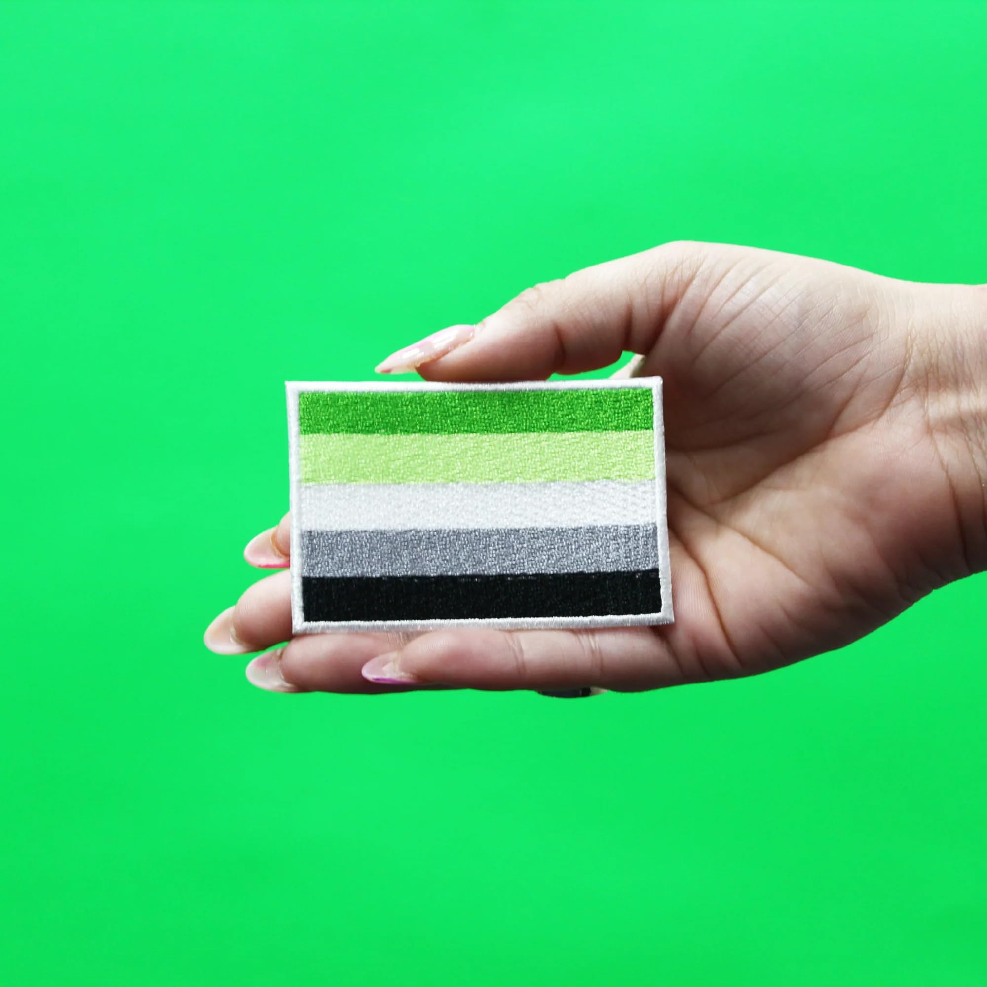 Aromantic Pride Flag Patch LGBTQ+ Embroidered Iron On