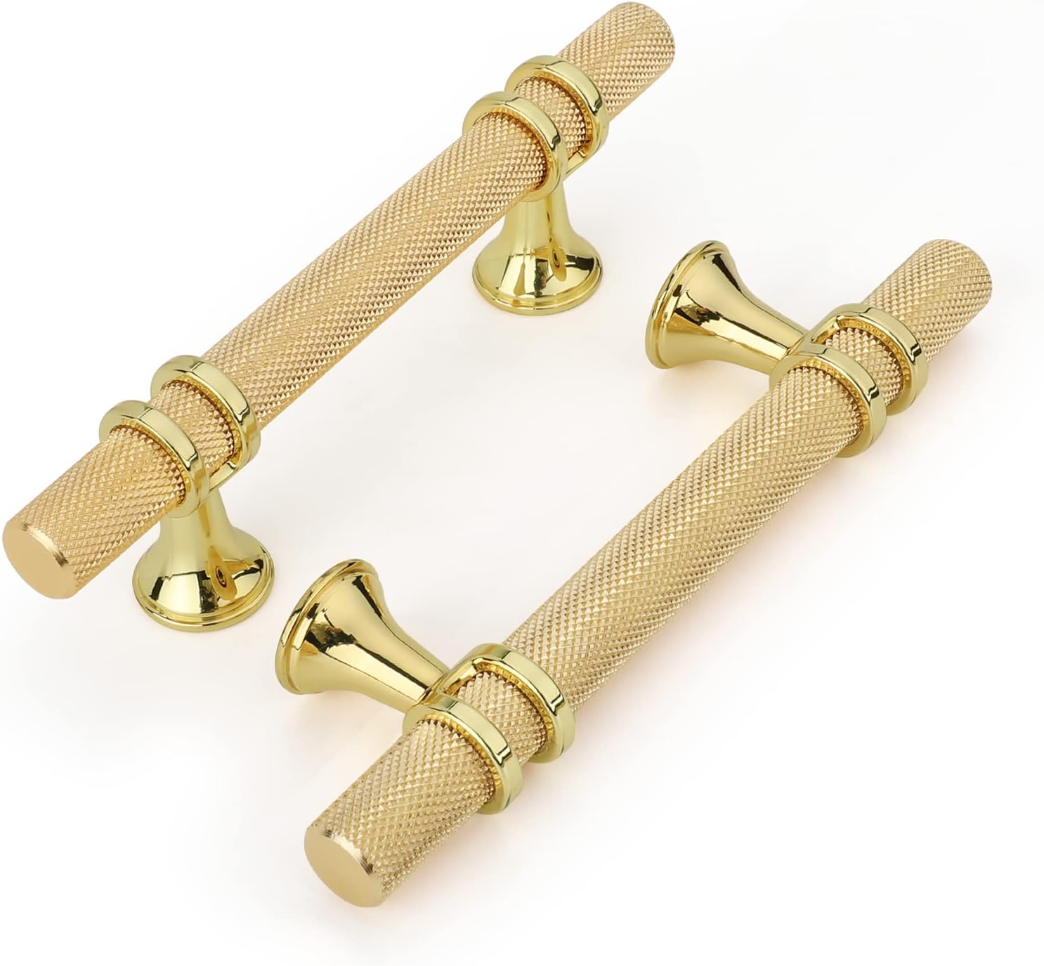 Haliwu 10 Pack/Gold Pulls, 3inch Knurled Pulls