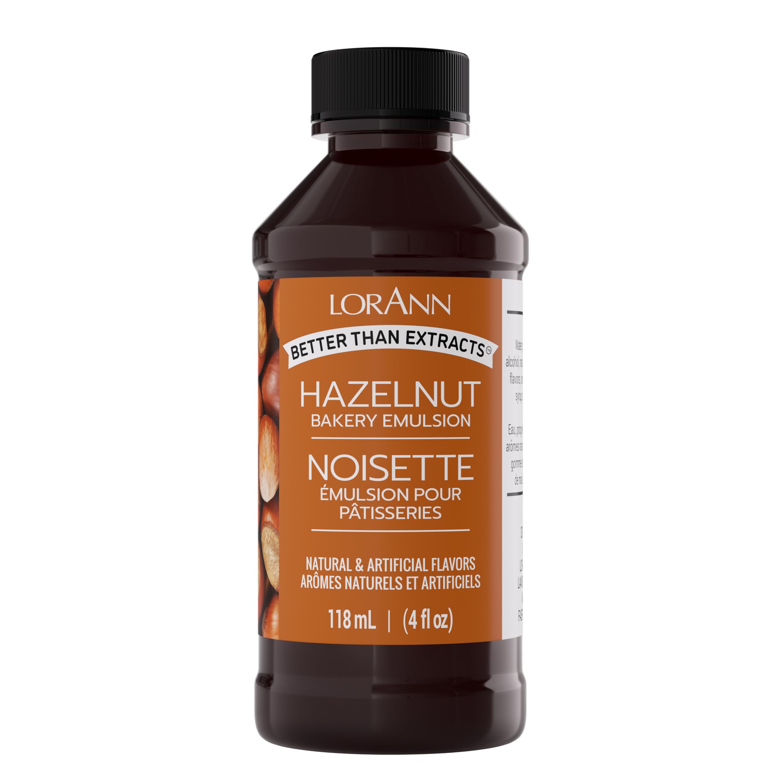 Lorann OilsBakery Emulsions Natural and Artificial Flavor 4oz-Hazelnut, Other, Multicoloured, 6.82 x 6.82 x 13.43 cm