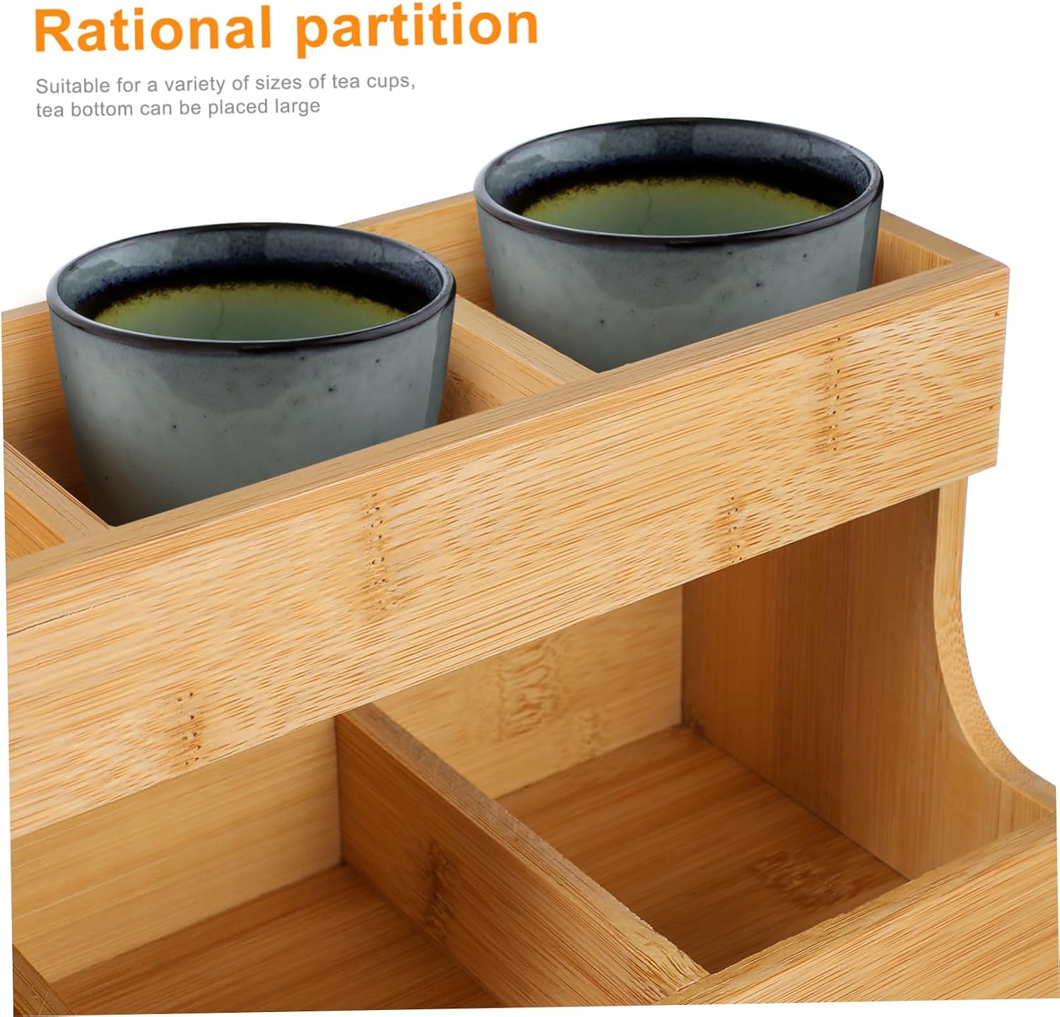 Wooden Tea Bag Holder Storage Rack Organizer for Tea Coffee and Sugar Bags for Home Office Restaurants Design with High Hardness