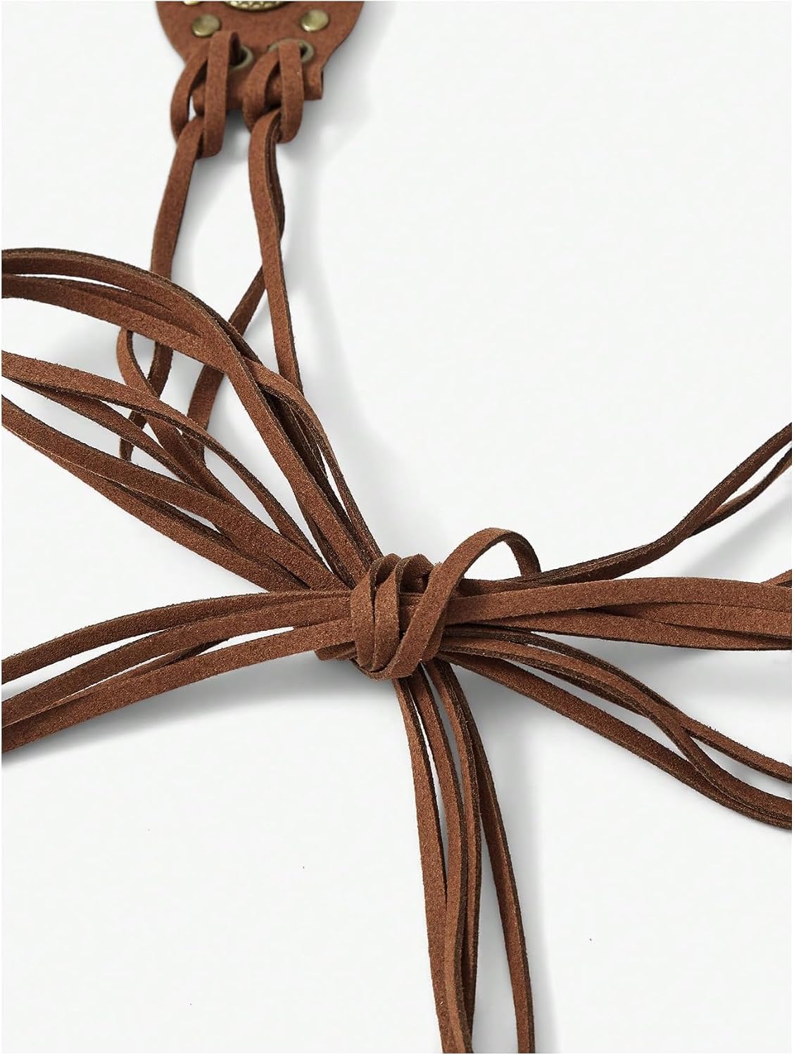 SHENHE Women's Suede Fringe Belt Western Studded Tie Waist Cincher Belt | Cowgirl Belt,Western Vintage,Suitable For Dresses,Rope Belt, Tie Belts for Women