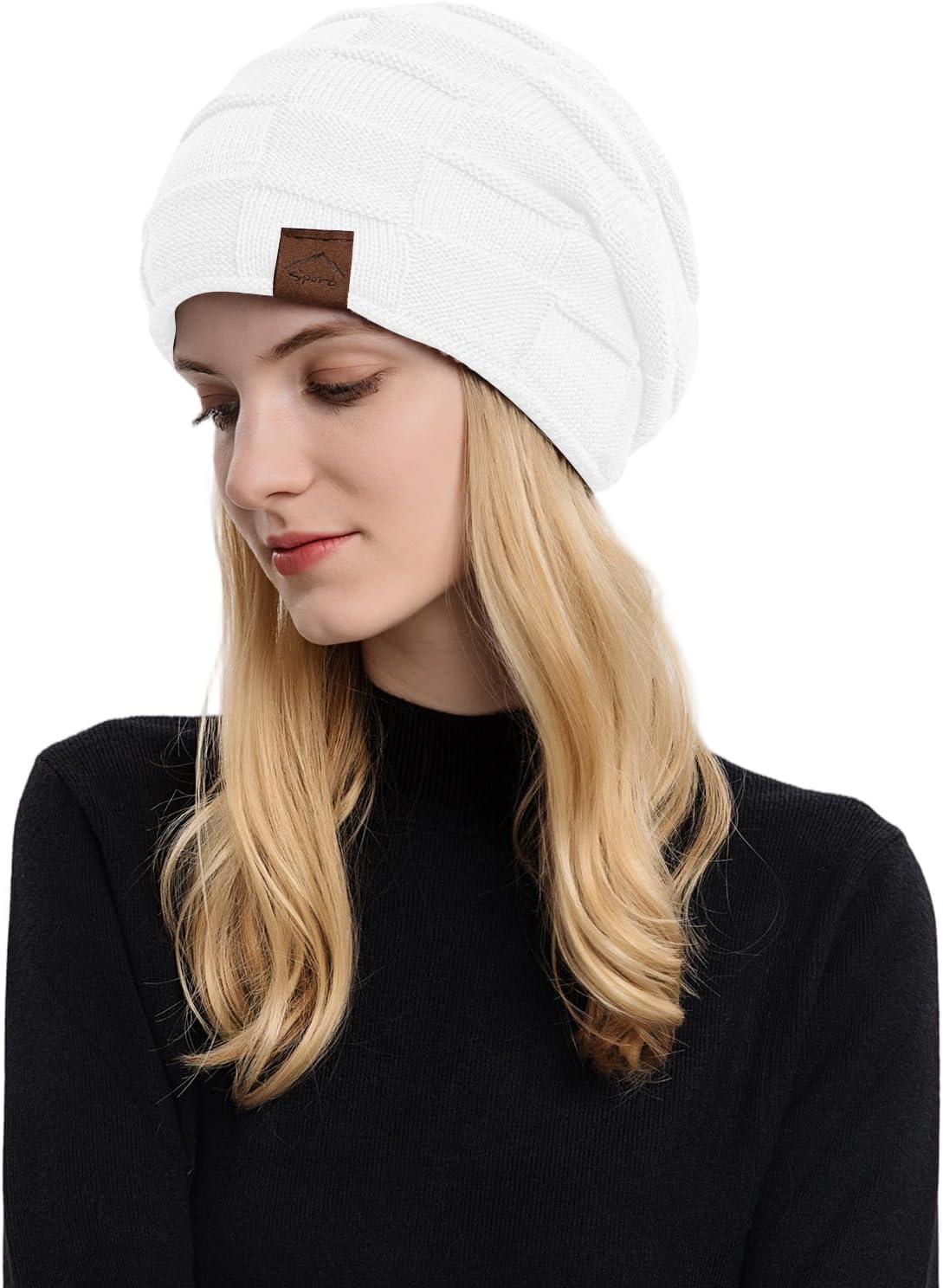 meioro Slouchy Beanie Hat for Men Women Warm Winter Hats Soft Fleece Lined Beanies Knit Thick Unisex Skull Cap - Image 9