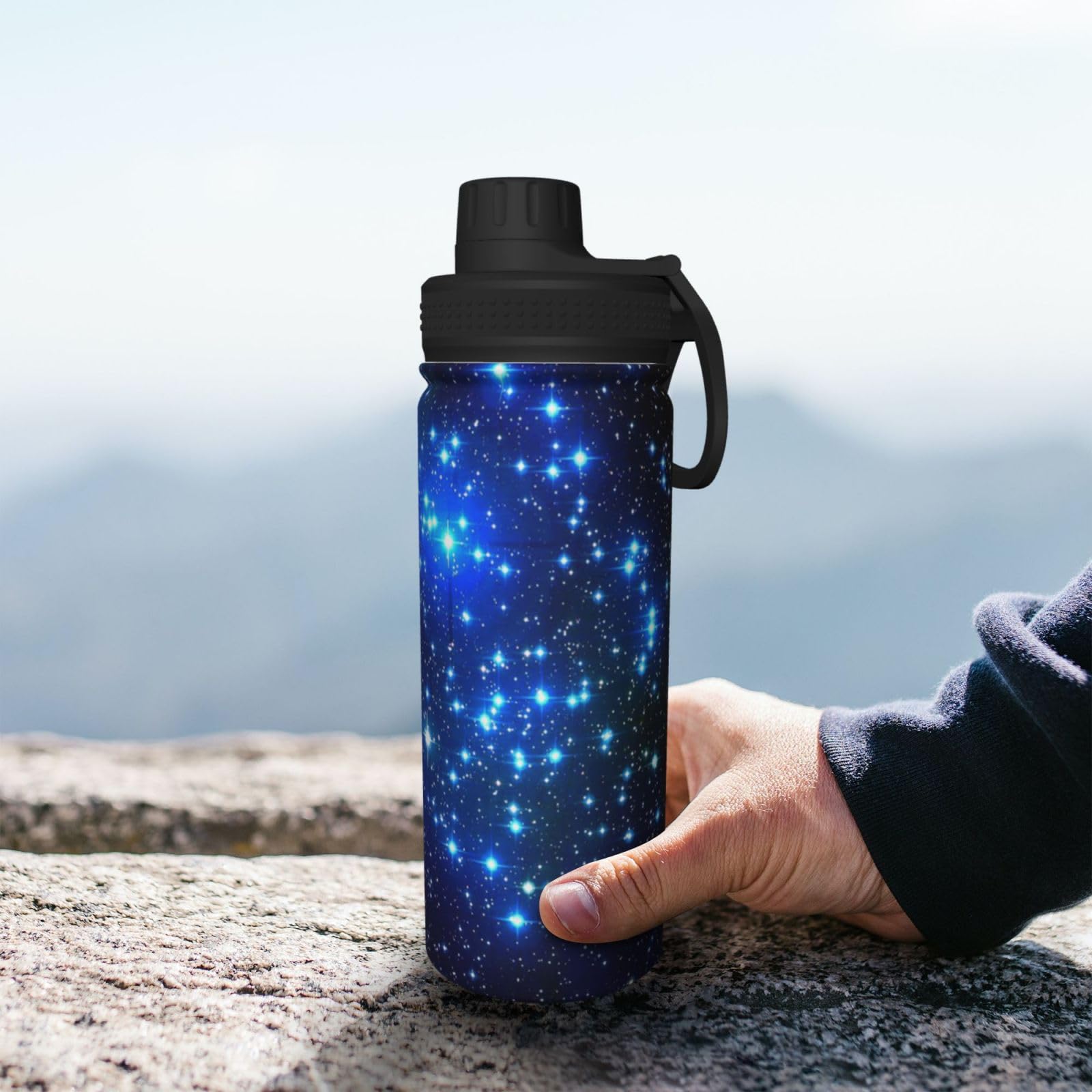 Galaxy Stars Print Wasserflasche Edelstahl Isolierflaschen 530 ml Sport Wasserflaschen für Männer Frauen