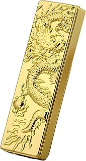 Dragon Torch Lighter - Jet Flame, Cool, Refillable Butane Gas, Gold, Ideal for Outdoor Events, Birthday, Candles, Gifts