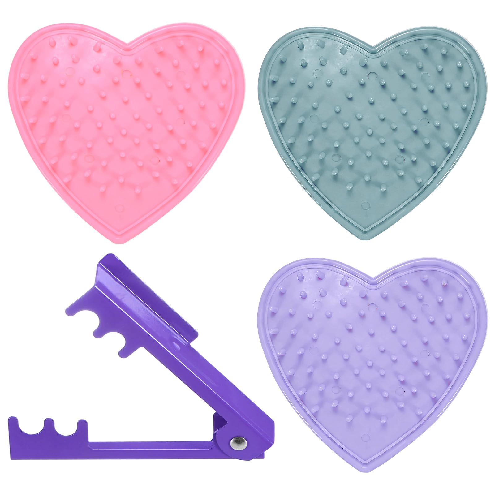 1-Set Rose Thorn Stripper Tool, Plastic Metal Rose Stem Leaf Thorn Stripper for Bouquets Pruning Branches/Floral Arrangement, Flower Stripping Tool Remove Kit [Pink, Blue, Purple]