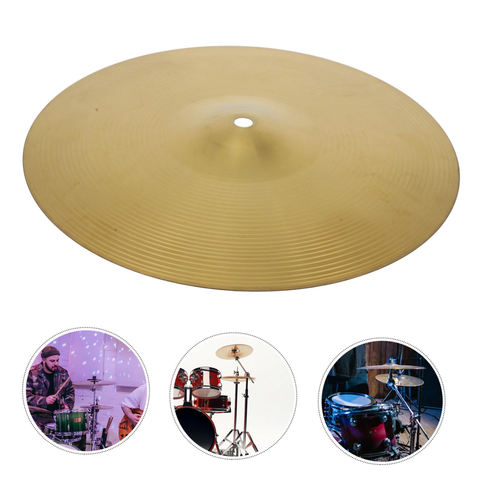 ibasenice Professional Drum Cymbals Replacement Set Crash and Ride Cymbals for Jazz Drum Practice