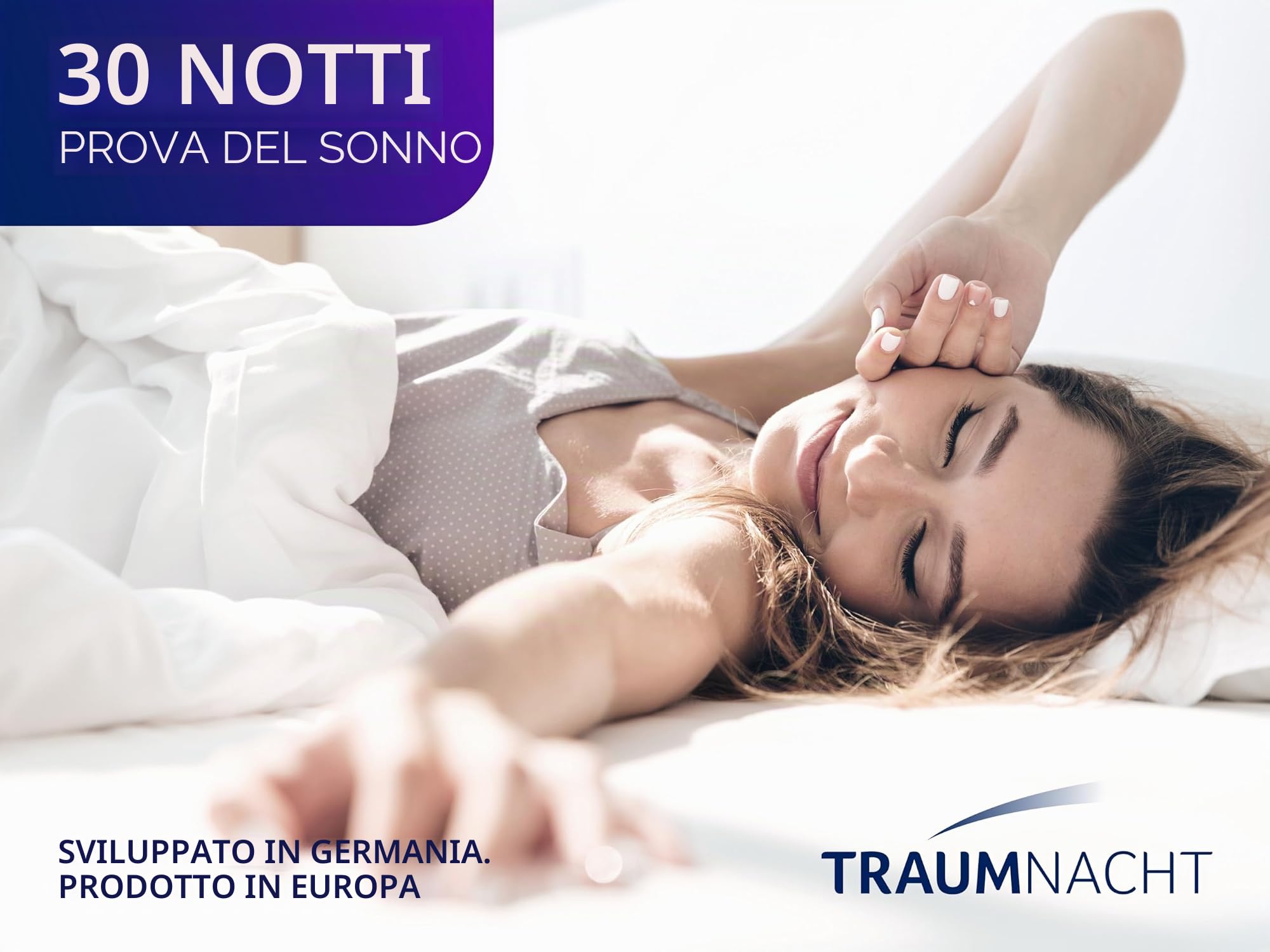 Traumnacht Easy Comfort 2 in 1 Duo materasso ortopedico schiuma comfort 7 zone, H2/H3, 80x200 cm, 13 cm, Oeko-Tex