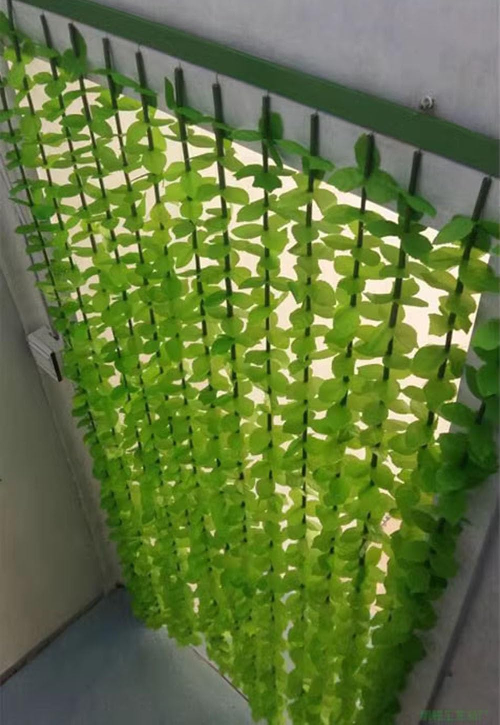 Dekorativer Fadenvorhang Perlenvorhang 90x170 cm Fliegenvorhang Für Hochzeit, Café, Restaurant, Innendekoration, Terrassentür, Wohnzimmer, Terrassentüren(Grün)