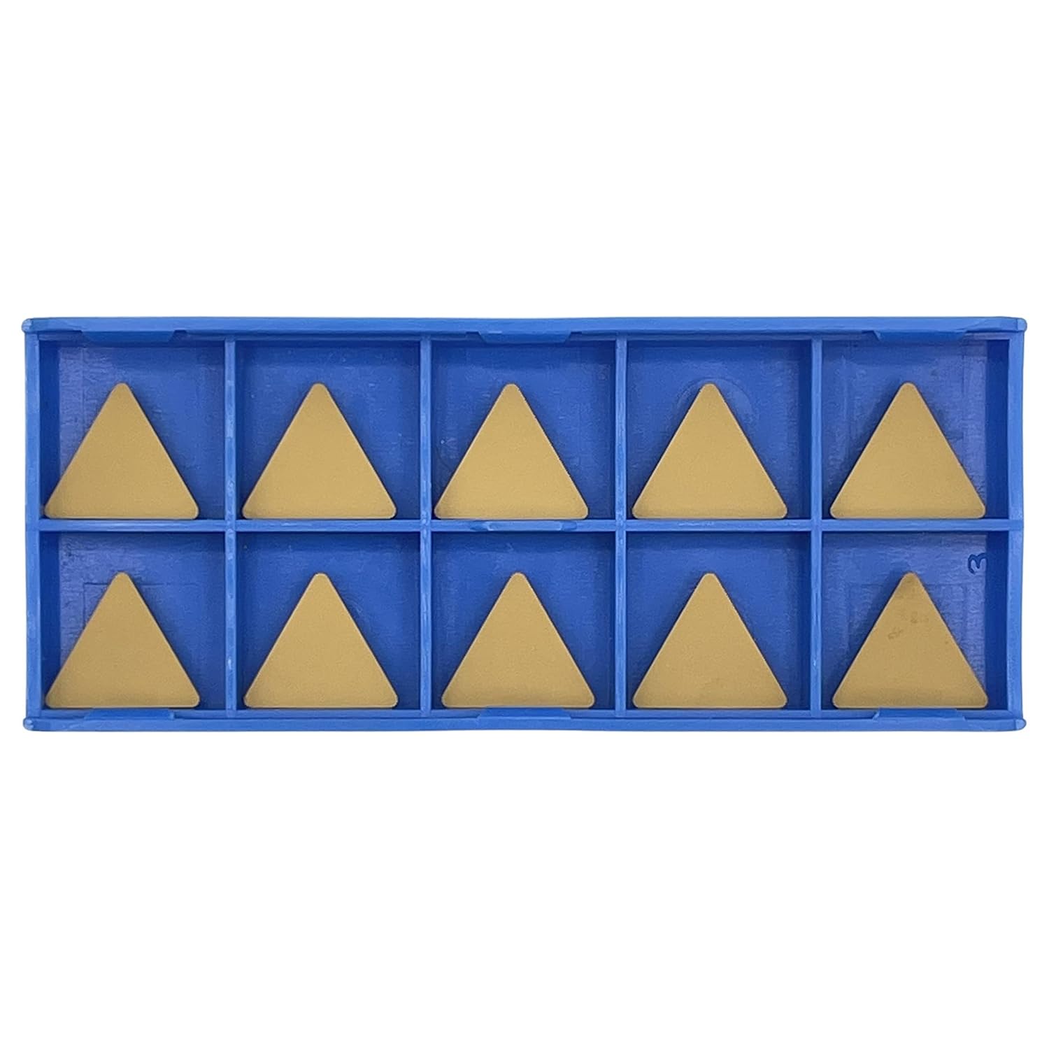 CME TPG322 Carbide Inserts, TiN Coated, for Cutting Steel, Pack of 10