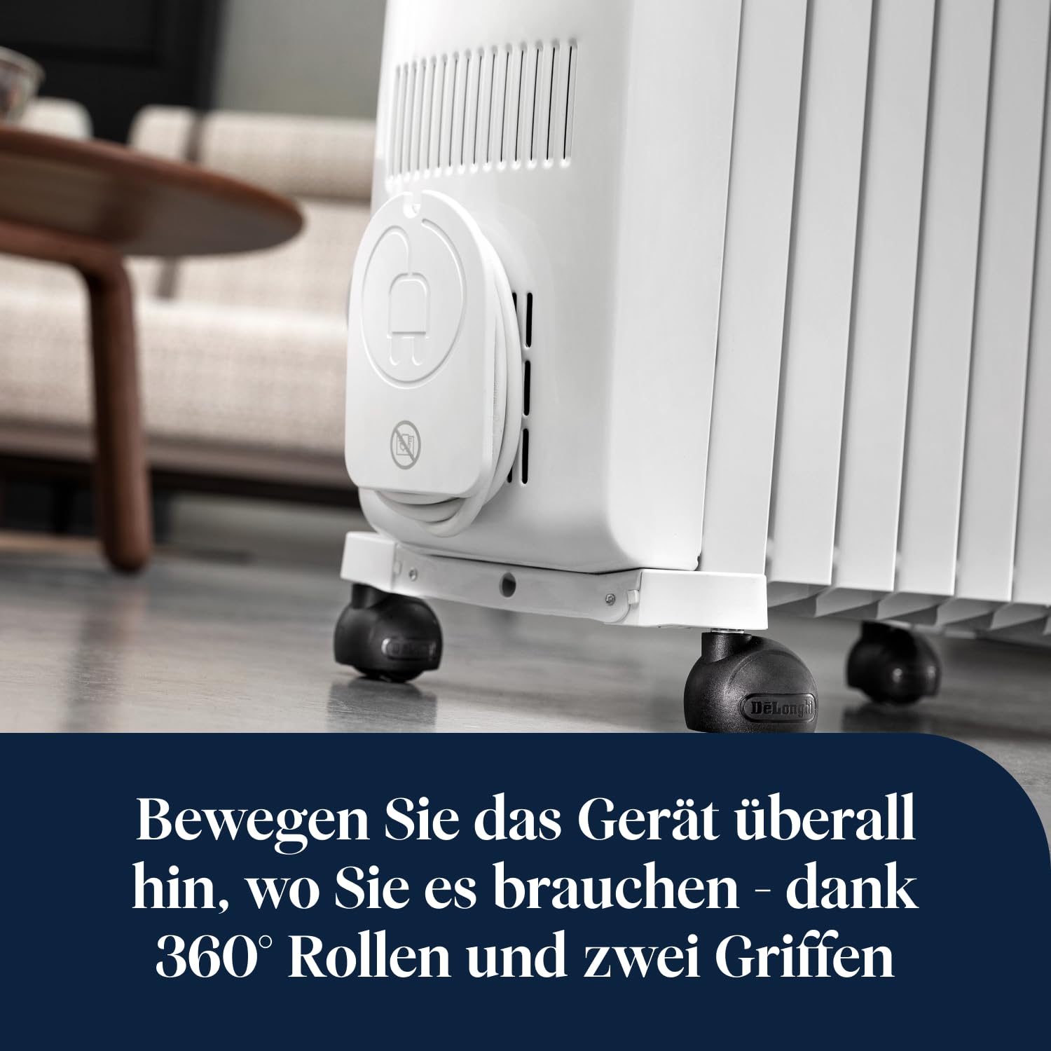 De'Longhi Dragon EasyTronic – Ölheizer für Räume bis 45m³, Elektroheizung mit Sicherheitsthermostat, 6 Rippen, Individuelle Heizung – 12 Temperaturstufen, Tragbar, 1500W, Weiß (TRD50615)