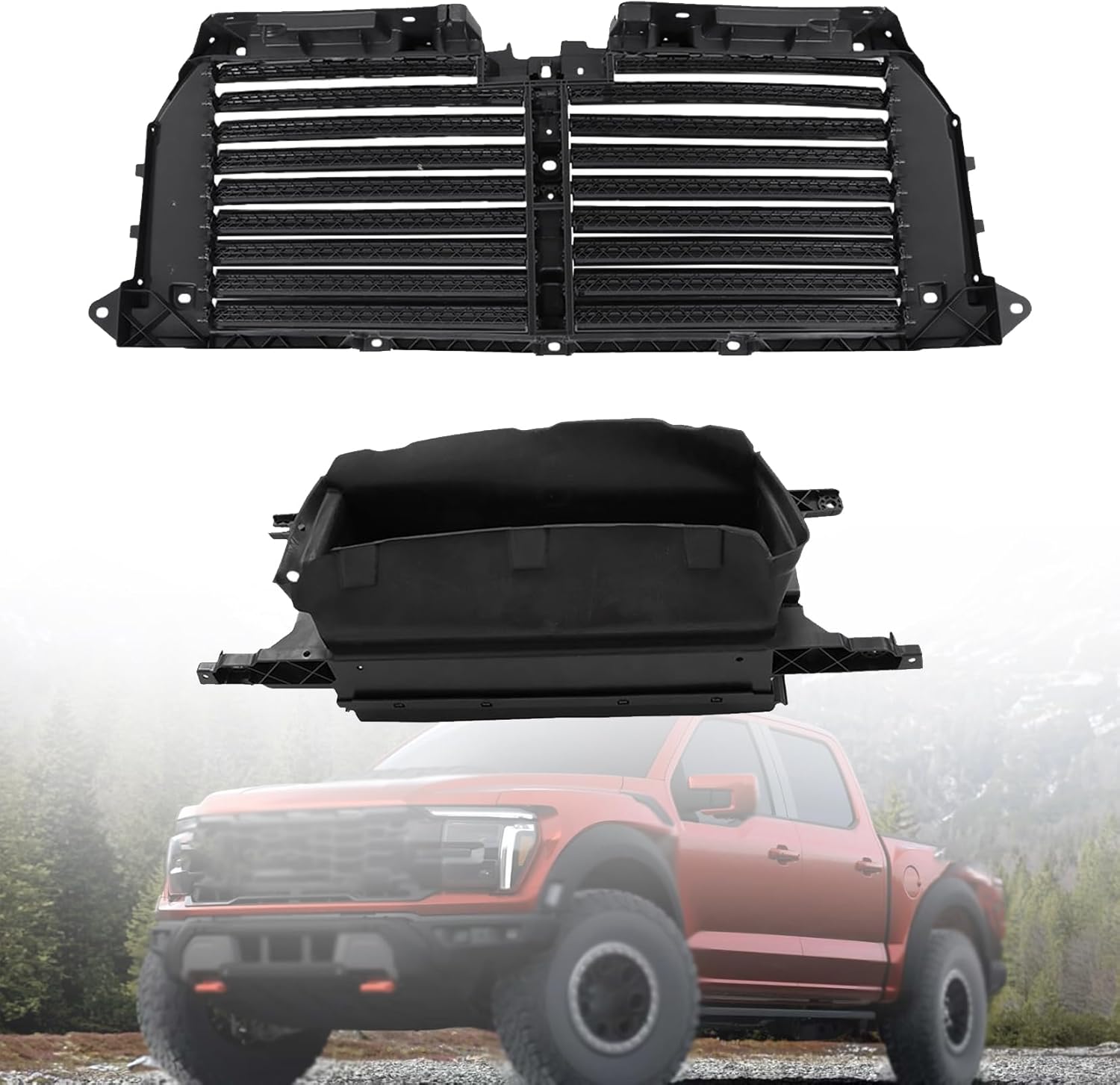 FL3Z8475F FL3Z8475D Upper and Lower Radiator Grille Air Shutter Control without Motor Replacement for F150 2015-2017