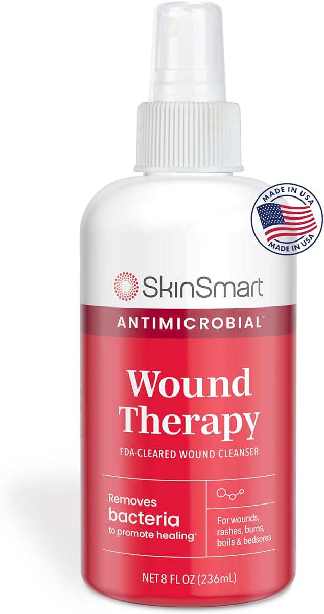 Wound Therapy, Hypochlorous Acid Spray, 8 oz | Removes Bacteria in Wounds to Accelerate Healing, Medical Grade Natural Wound Cleanser, Safe for Kids, Adults and Seniors