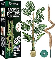 Vista 9 de Paquete de 2 postes de musgo flexibles de 48 pulgadas, soporte para plantas Monstera trepadoras de interior - Estacas para trepadoras en maceta
