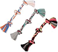 Vista 4 de Mammoth Flossy Chews - Tirador de cuerda de color - Juguete de algodón y poliéster de primera calidad para perros - Cuerda interactiva - Juguete