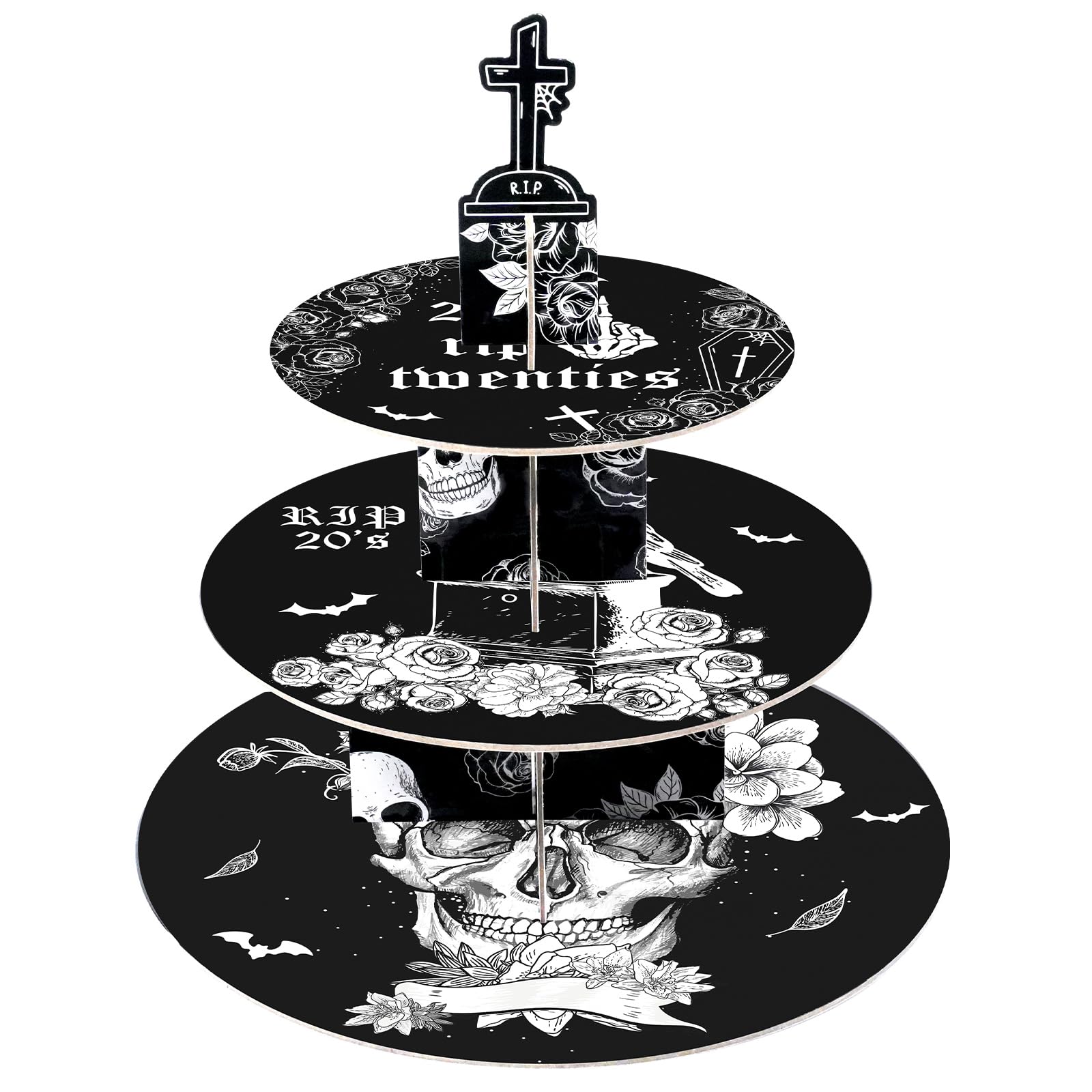 Death to My 20s 30th Birthday Cupcake Stand Decorations for Youth Funny Thirtieth Party