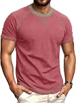 Rela Bota Mens Casual T Shirts Short Sleeve Stretch Fit Crewneck Lightweight Soft Tee Shirts for Men