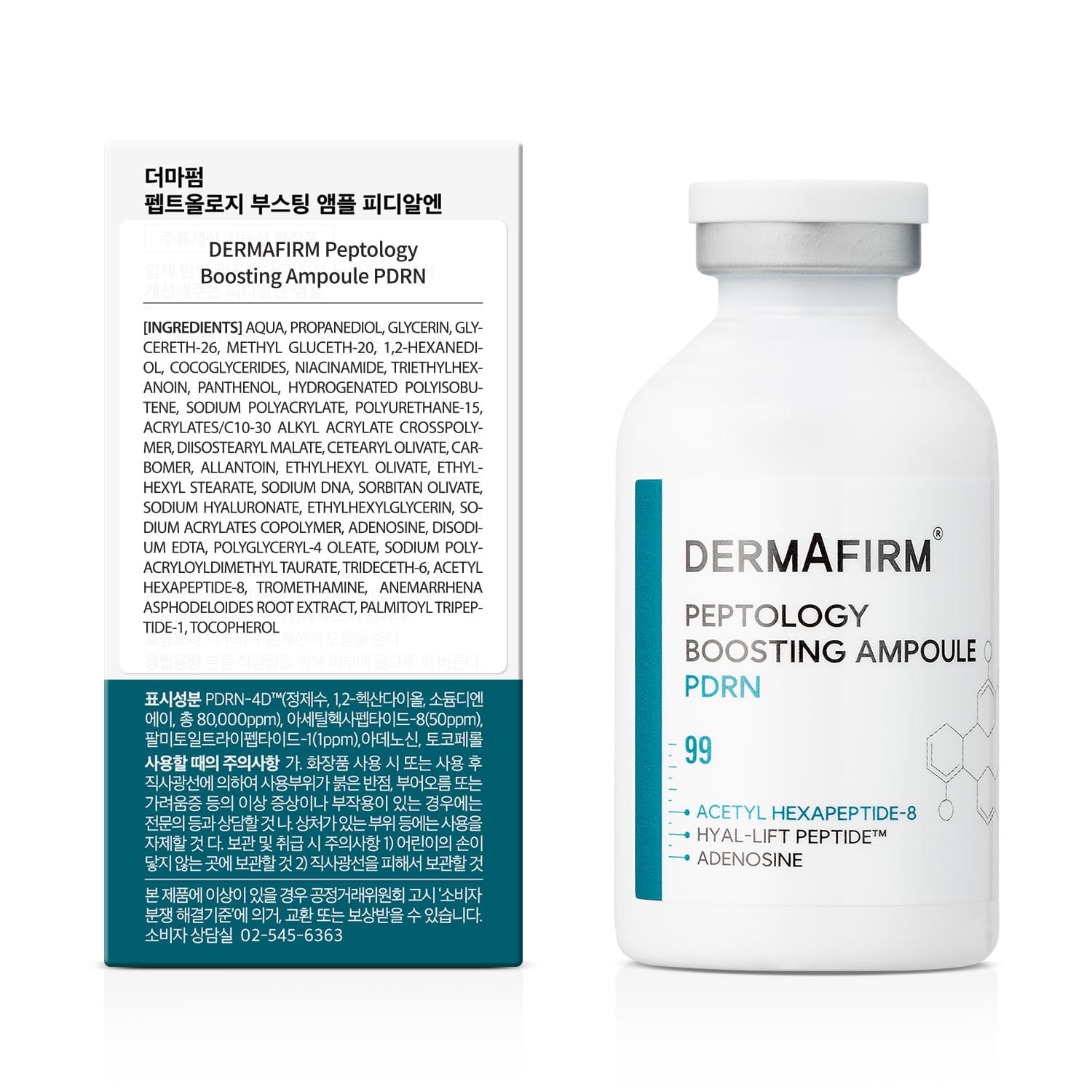 DERMAFIRM Peptology PDRN Boosting Ampoule, 80,000ppm PDRN Peptide Face Serum, Hydration, Moisture Plumping effect, Anti-Aging, Korean Skincare, 30ml / 1.01 fl. oz - Image 9