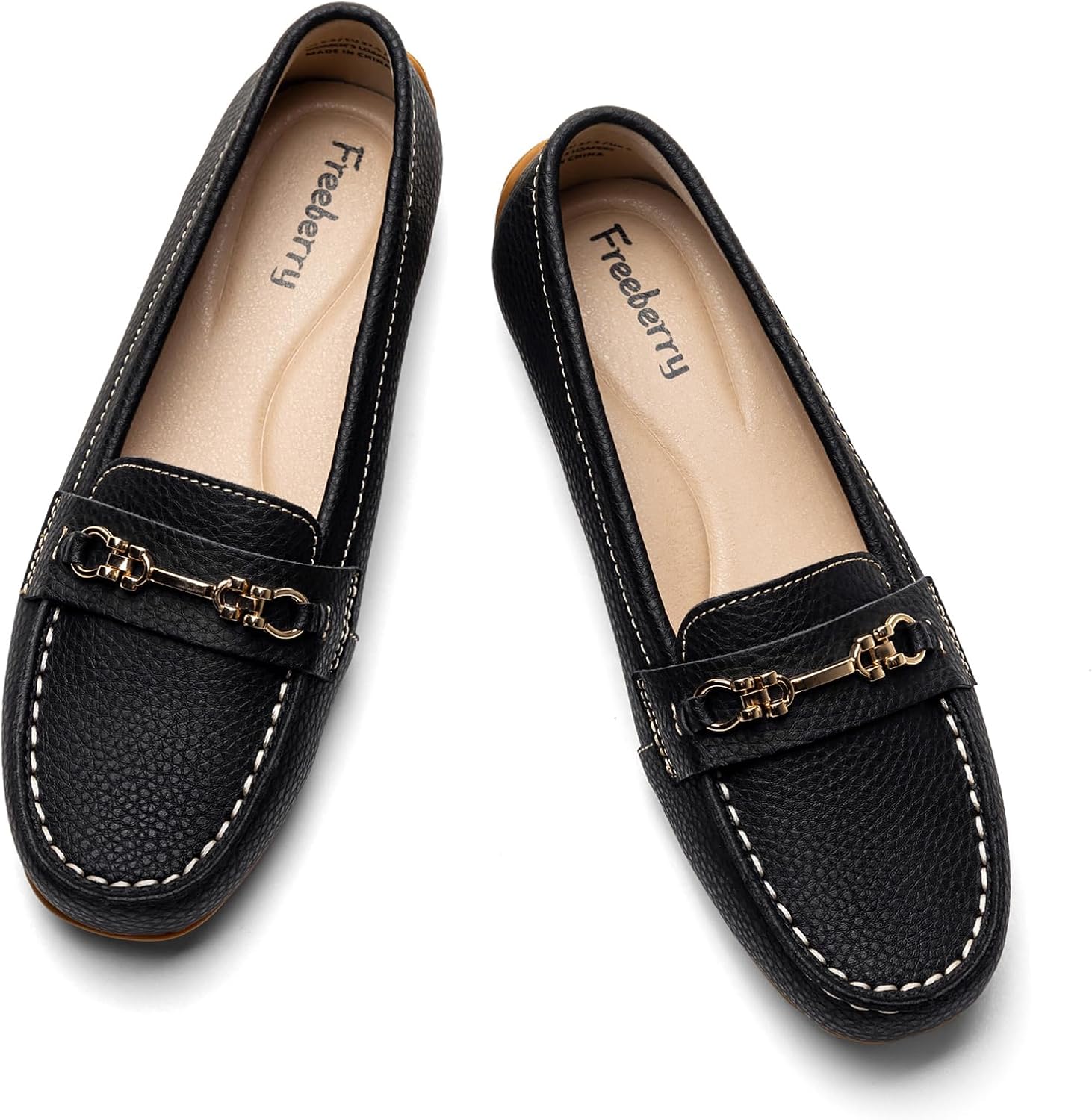 Loafers for Women Comfort Leather Loafers Cute Slip On Business Casual Dress Shoes Lightweight Work Flats Driving Mocs Walking Shoes for Women - Image 9