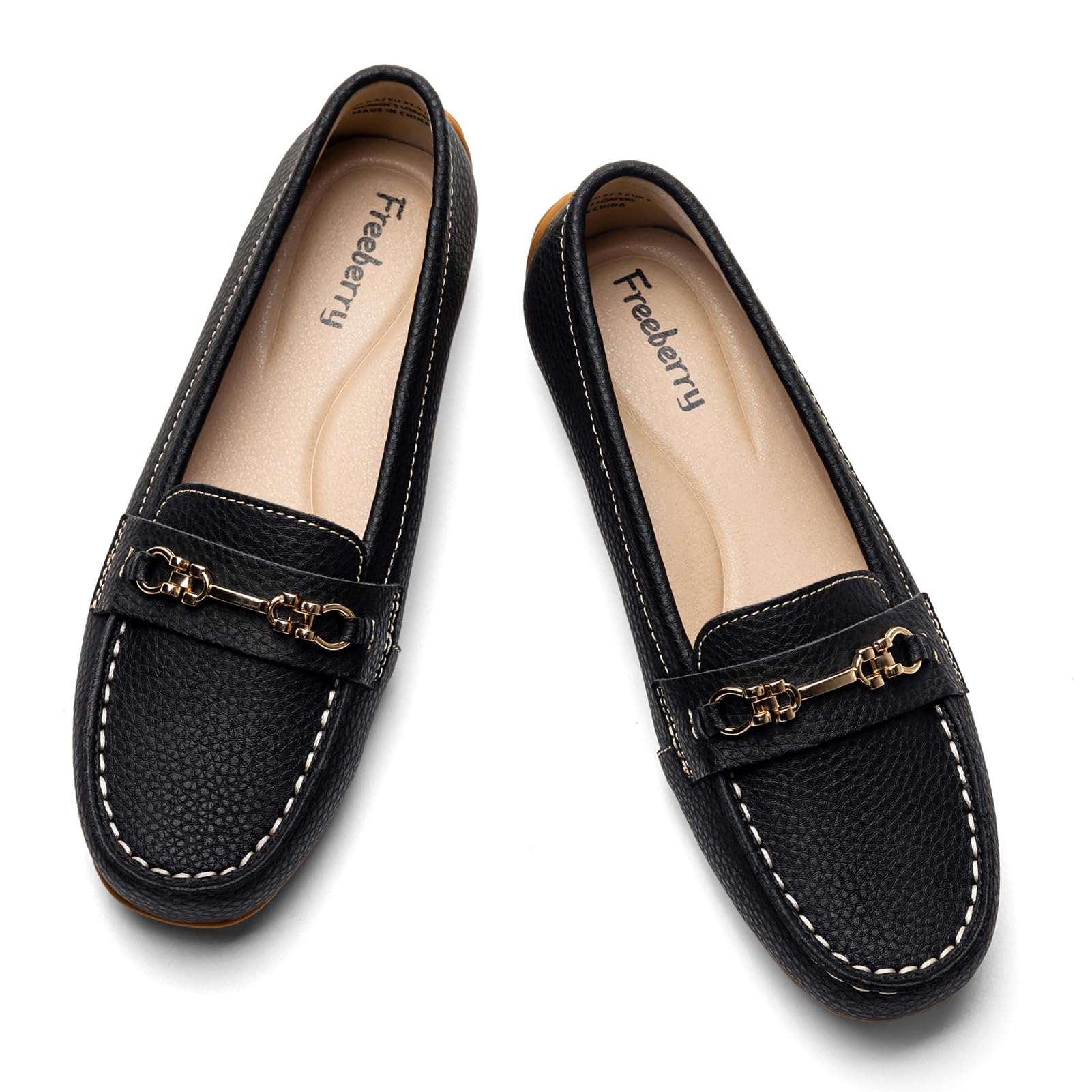 Loafers for Women Comfort Leather Loafers Cute Slip On Business Casual Dress Shoes Lightweight Work Flats Driving Mocs Walking Shoes for Women