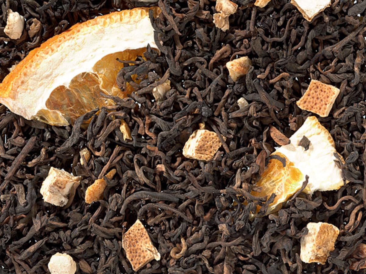 1kg - schwarzer Tee - PU-ERH LIMETTE - aromatisierte Schwarztee-Mischung