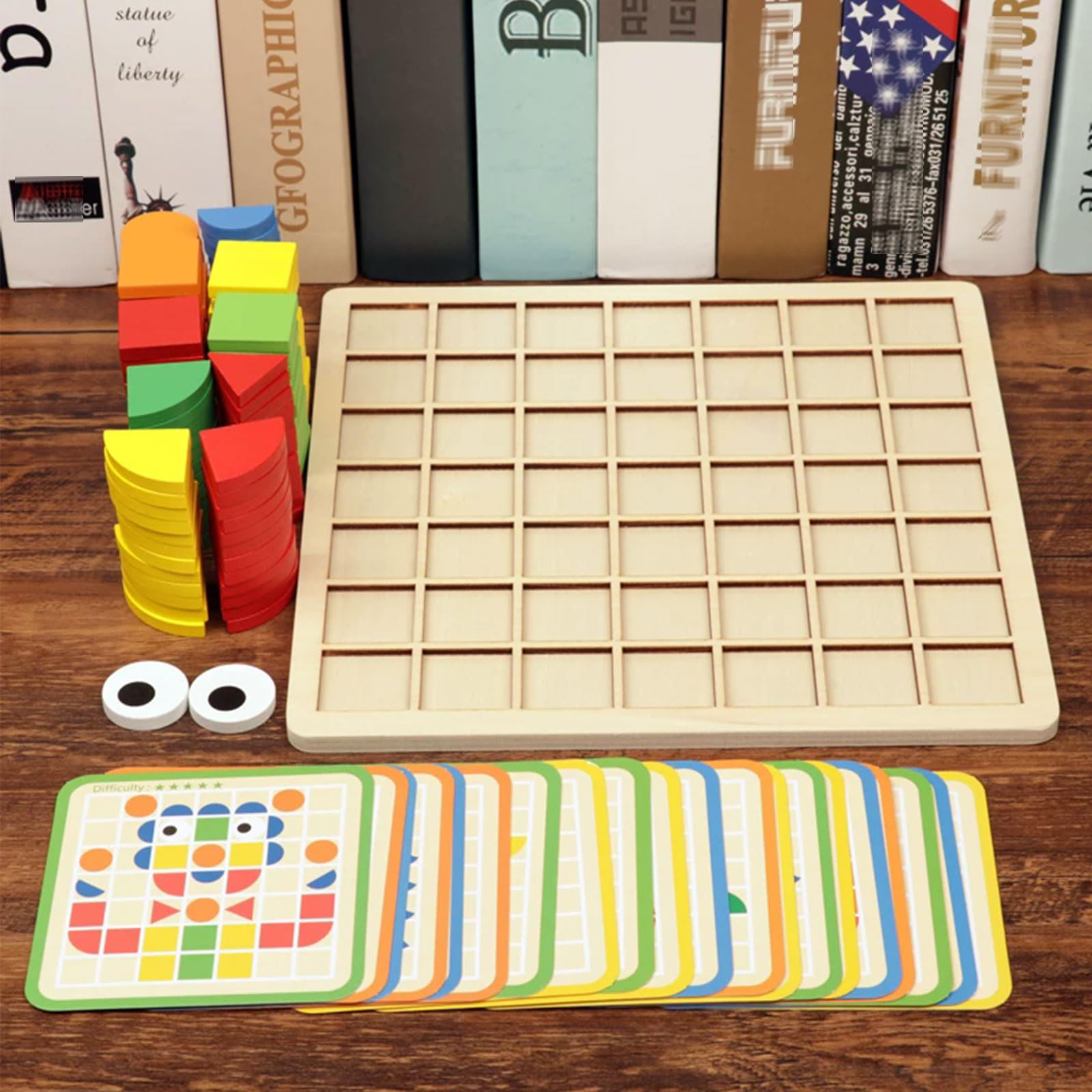 Rompecabezas Mosaico Formas Geométricas Madera Montessori