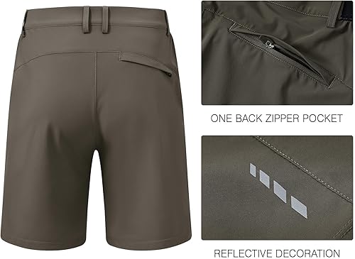 Miniatura 5 de Rdruko Pantalones cortos de golf para hombre, elásticos, de ajuste seco, ligeros, de 9 pulgadas, pantalones cortos casuales con bolsillos