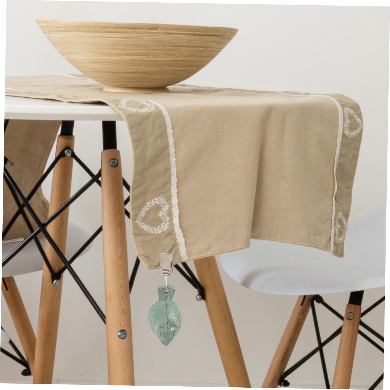 Zerodeko Set 4 Pezzi Fermatovaglia da Tavola in Metallo Verde a Forma di Volatile, Clip Decorativi Creativi, Lisci Senza Sbavature per Picnic e Arredi da Esterno