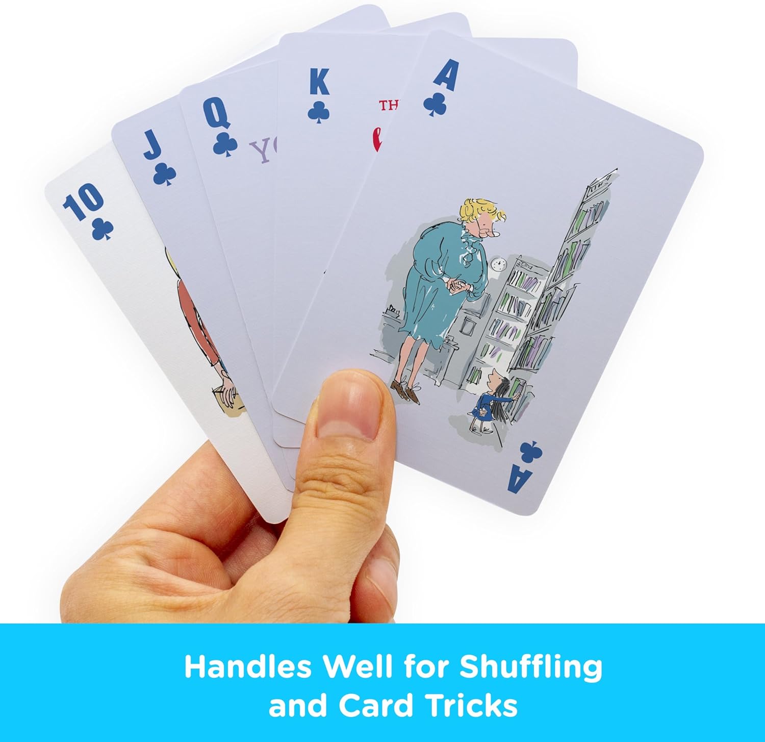 AQUARIUS Matilda Playing Cards - Roald Dahl Themed Deck of Cards for Your Favorite Card Games - Officially Licensed Matilda Merchandise & Collectibles - Poker Size with Linen Finish