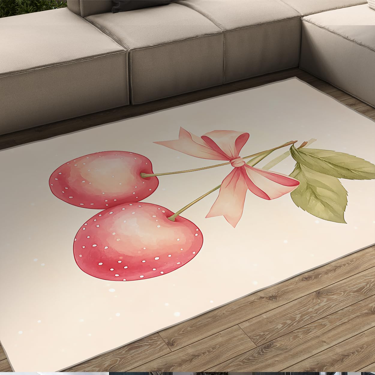 Tapis de cuisine lavable Sweet Cherry fini les taches tenaces avec ce tapis poil bas