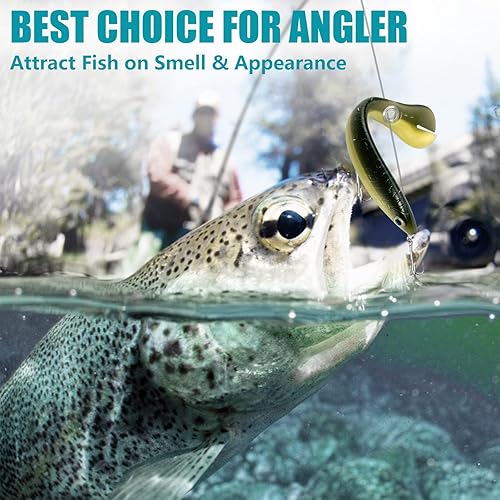 Vista 2 de Soft Bionic - Señuelo de pesca – 10 cebo de natación de plástico suave para lubina, agua dulce y agua salada