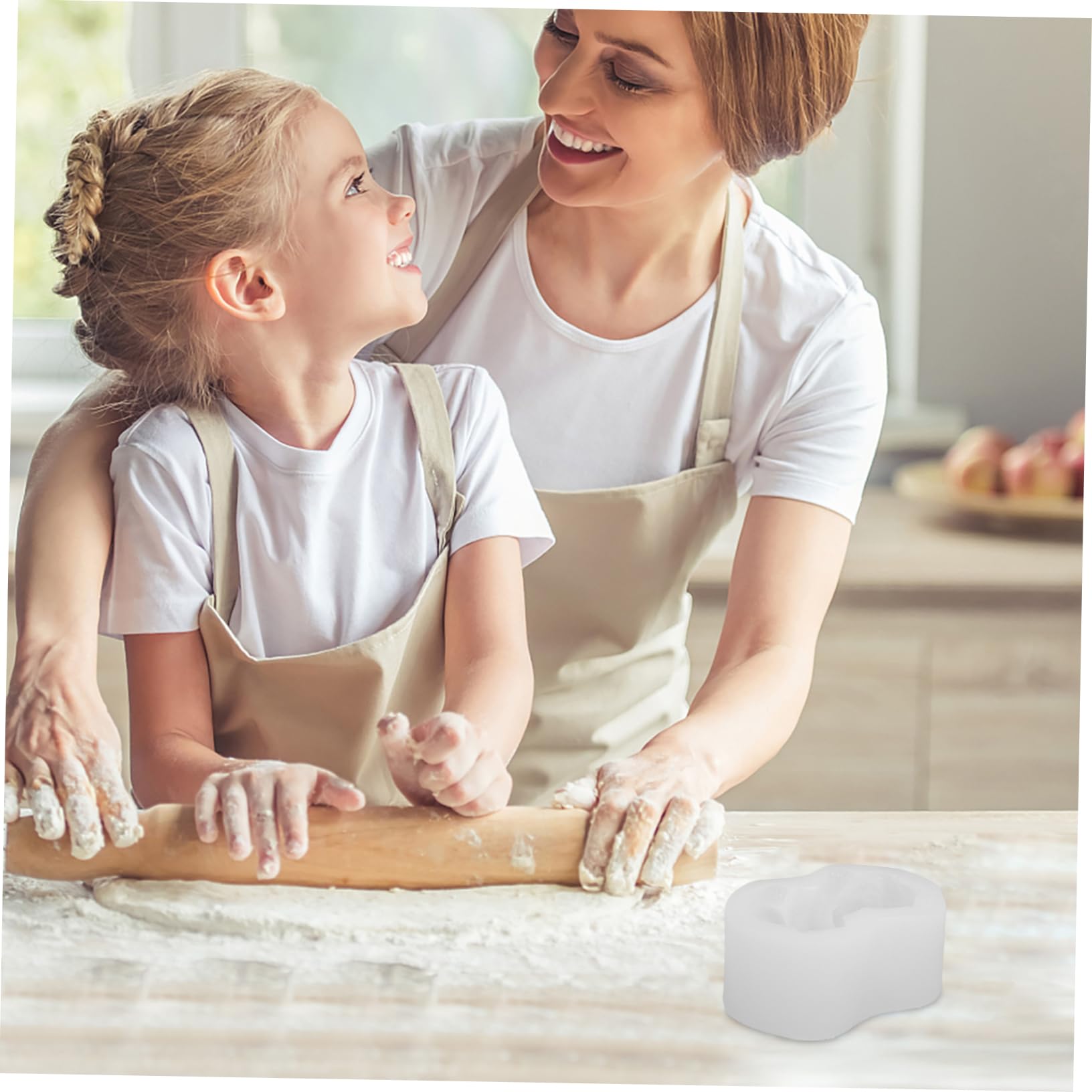 Moule à Pâtisserie DIY Bouledogue 3d en Silicone Blanc | Usage Multiple, Résistance aux Hautes Températures, pour Mousse, Biscuits et Gâteau