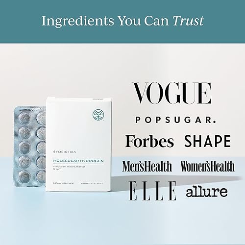 Miniatura 6 de CYMBIOTIKA H2 - Tabletas de agua de hidrógeno molecular con magnesio, impulso de energía, sin gluten, bebida antioxidante Keto, suplementos de