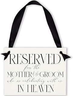 Bold Wedding Memorial Sign for Mother/Father or Grandparents of the Bride/Groom (Mother of the Groom)