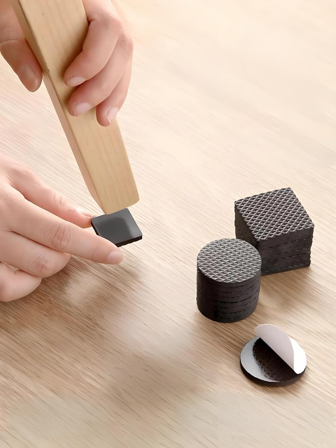 16 Pack Non Slip Furniture Pads - Premium Furniture Grippers 2" Self-Adhesive Rubber Feet Furniture Feet - Ideal Non Skid Furniture Pad Floor Protectors, Rectangle Shape