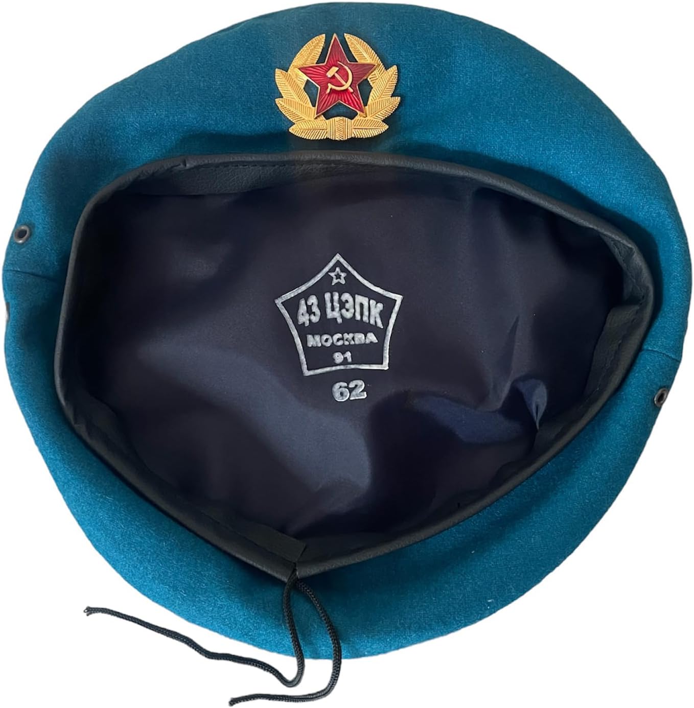 USSR Soviet Style Russian Army Uniform Blue VDV Paratrooper Beret Cap Hat Badge