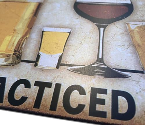 Miniatura 3 de Letrero de metal retro de lata para cafetería, bar, pub, cerveza, club, decoración de pared, terapia de grupo, practicada aquí, 12 x 8 pulgadas