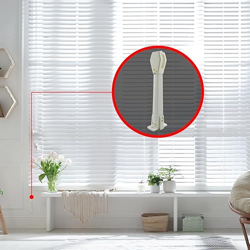 Miniatura 7 de Amazing Drapery Hardware Spring Loaded Cord Tensioner for Cord Loops - Ivory, Wall or Floor Mount - 1 Pack