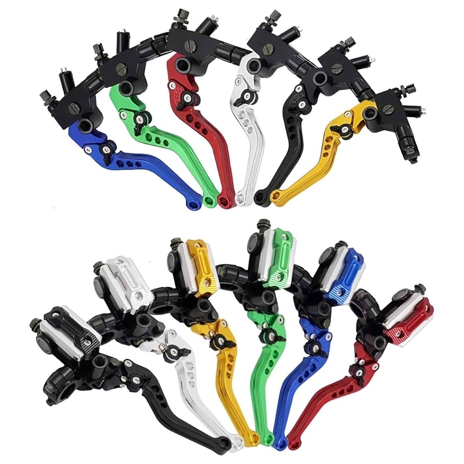 Cilindro para maestro freno de motocicleta universal 22 mm, palanca embrague hidráulica para Honda para Yamaha(Prata)