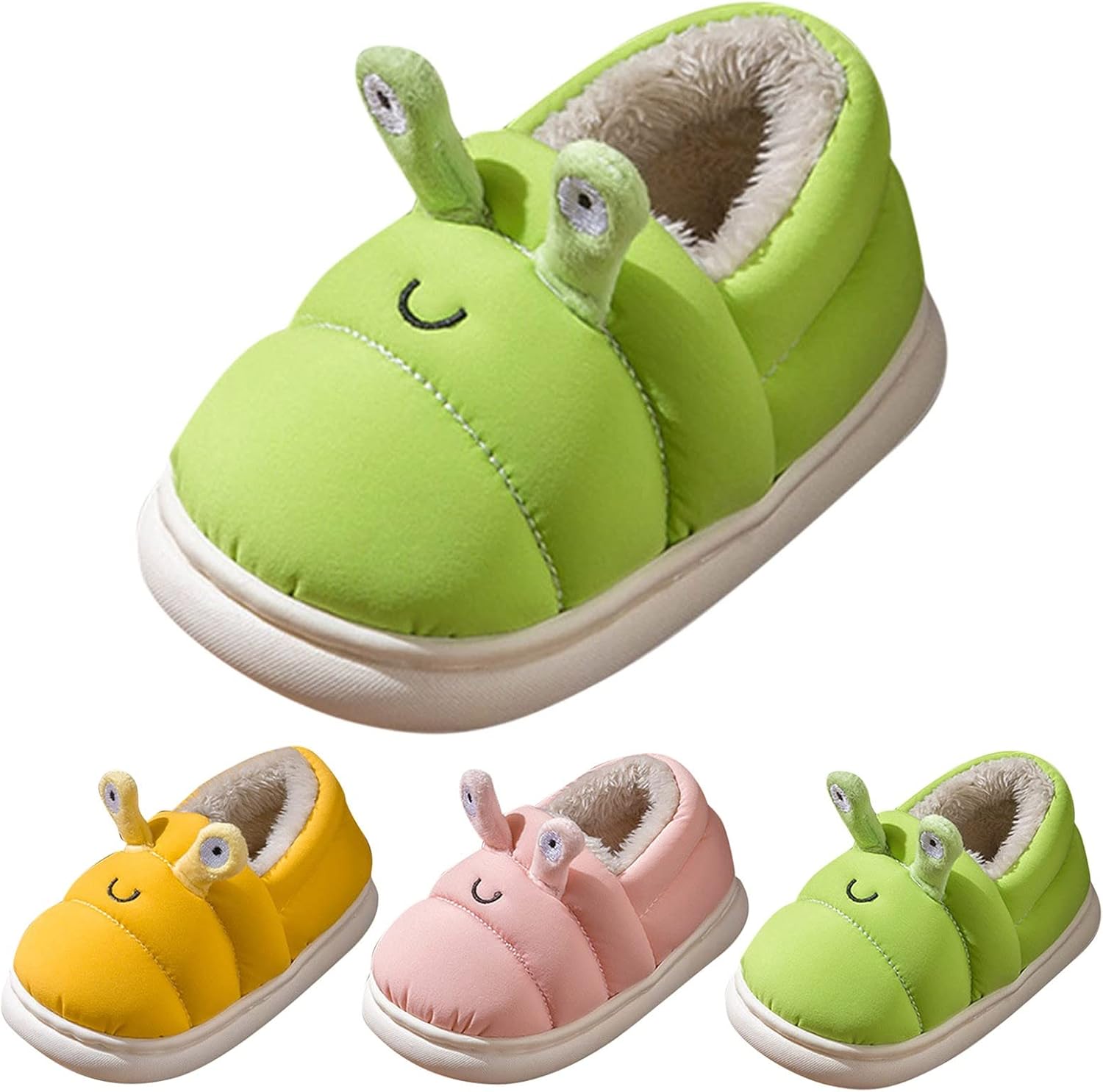 Fashion Autumn and Winter Boys and Girls Slippers Flat Bottom Lightweight Short Plush Mary Jane Shoes for Toddler Girls (Yellow, 6-12 Months) : Clothing, Shoes & Jewelry