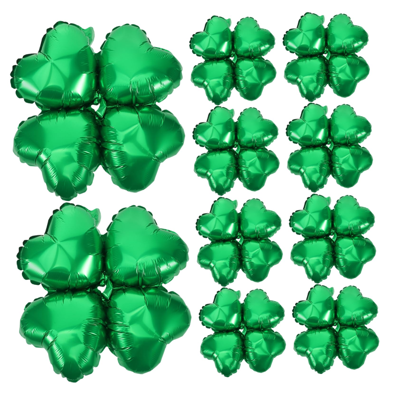 TOPBATHY 50 Palloncini Cuore Forma Fiora Verde in Alluminio Riutilizzabili e Sicuri per Decorazioni Festa e Festival, per Compleanni e Party