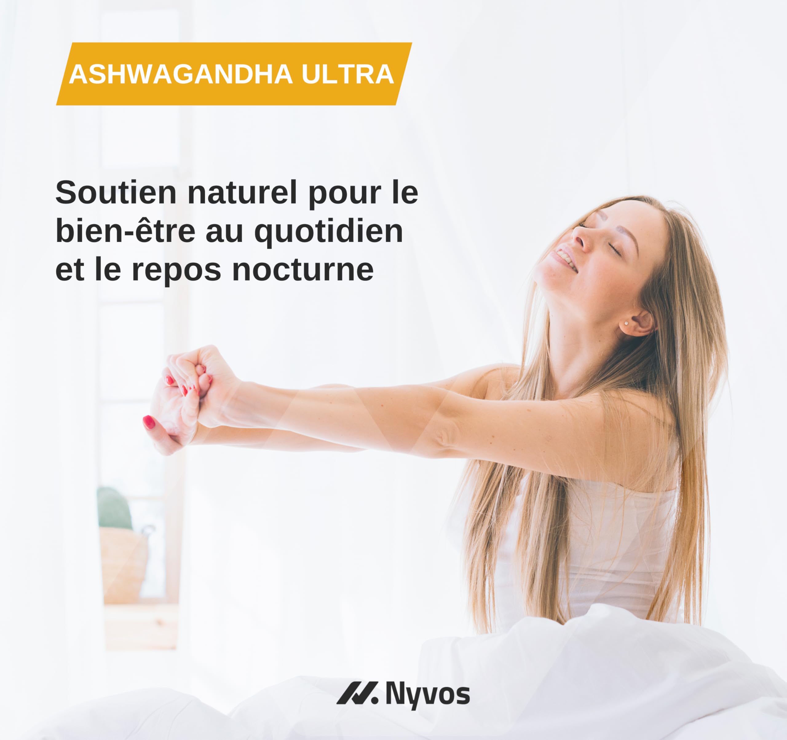 Ashwagandha Shoden Ultra® 35% de Withanolides – 15 000 mg équivalent | 7x plus concentré que l’Ashwagandha KSM-66 | Soutien à la concentration, au sommeil profond et à l’énergie | 120 gélules – Nyvos