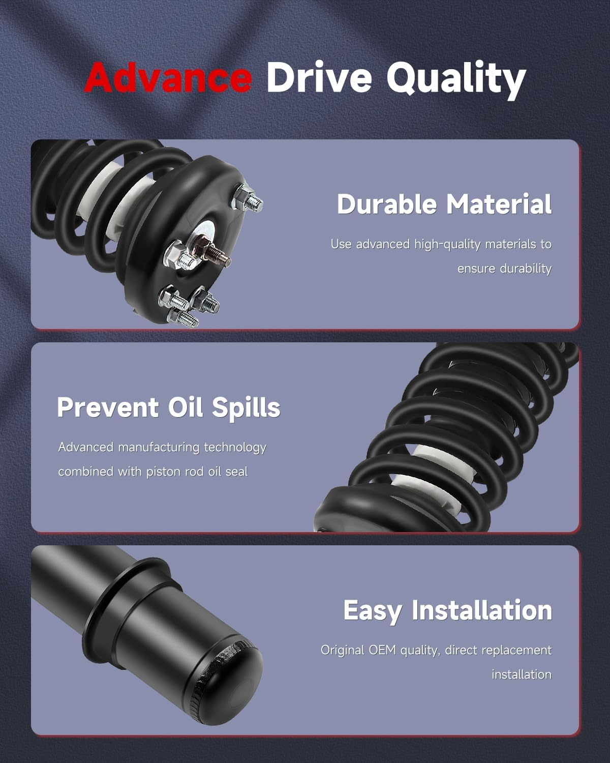 Complete shock and Struts Fits for 2003 2004 2005 2006 2007 for Honda for Accord cciyu 172123L 172123R Quick Struts Assembly Front Pair Struts