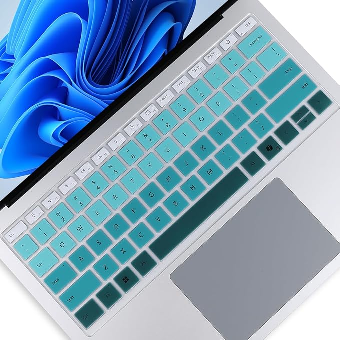 Funda de Teclado Batianda para Surface Laptop 13.8" y 15" 2024 - Blanco a Verde miniatura 2