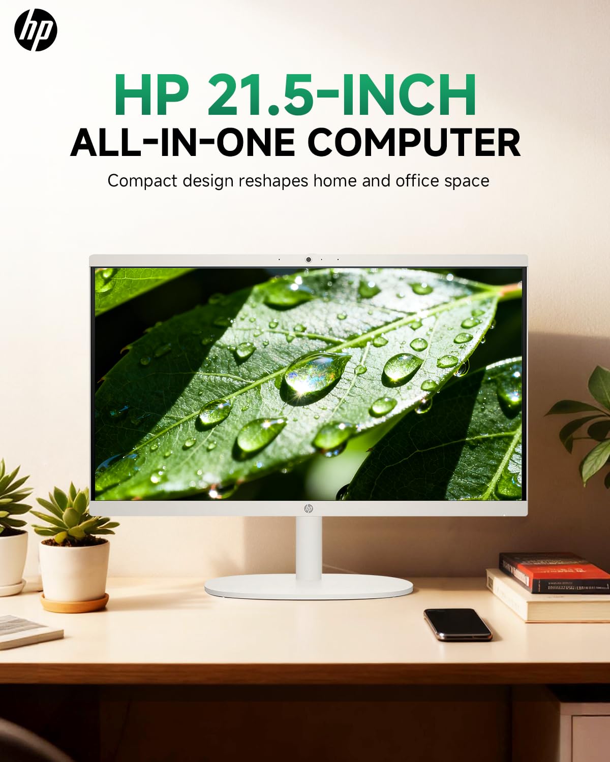HP All in One Desktop Computer for Home, Intel Celeron J4025, 21.5 inch FHD Anti-Glare, Wi-Fi 6, 16 GB DDR4, 512 GB SSD, Compact All-in-One PC, Wired KB & Mouse, Windows 11 Pro