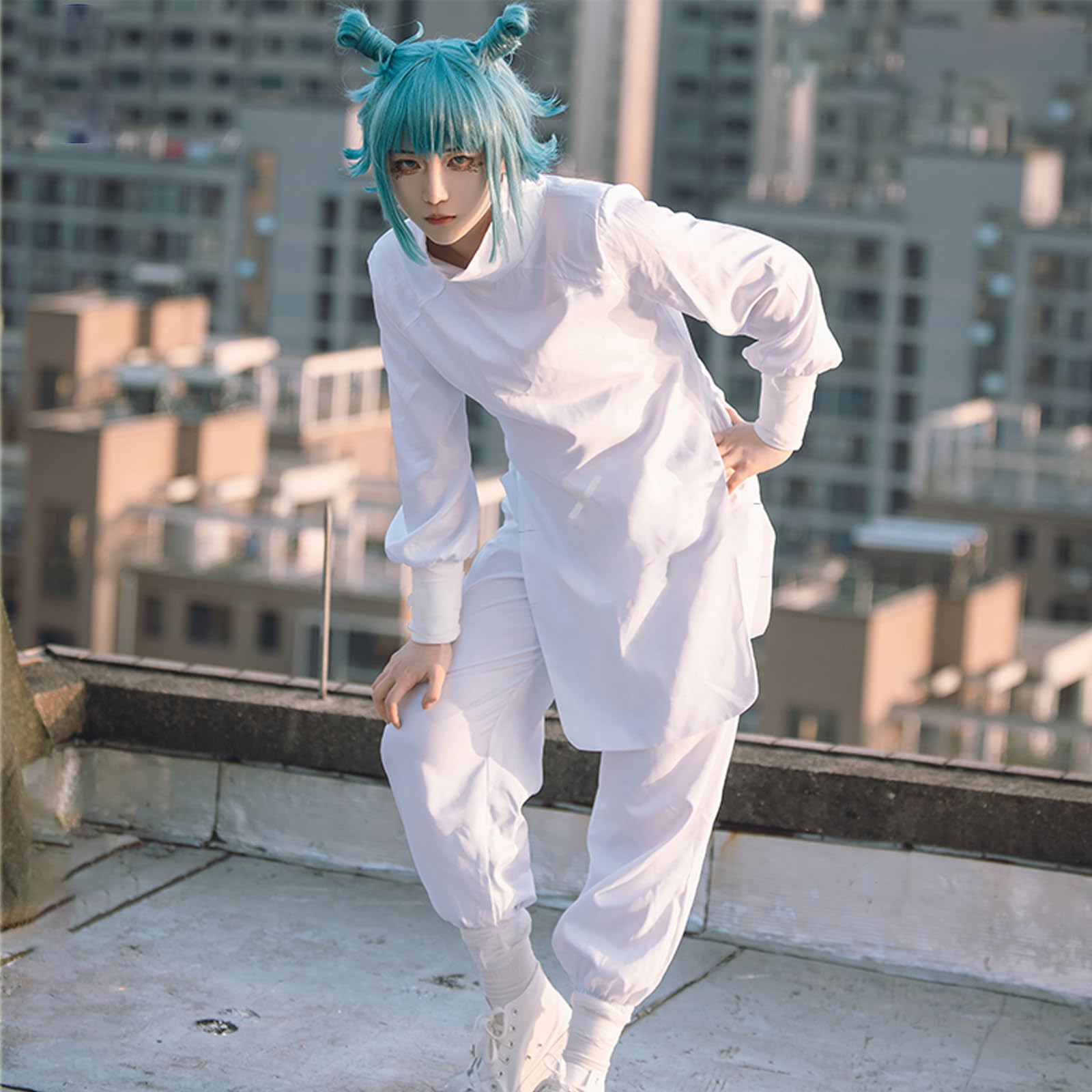 呪術廻戦　鹿紫雲　コスプレ　衣装　ウィッグ　他　フルセット　一式 Amazon.co.jp: コスプレ衣装 呪術廻戦 死滅回遊編 鹿紫雲 戦闘服