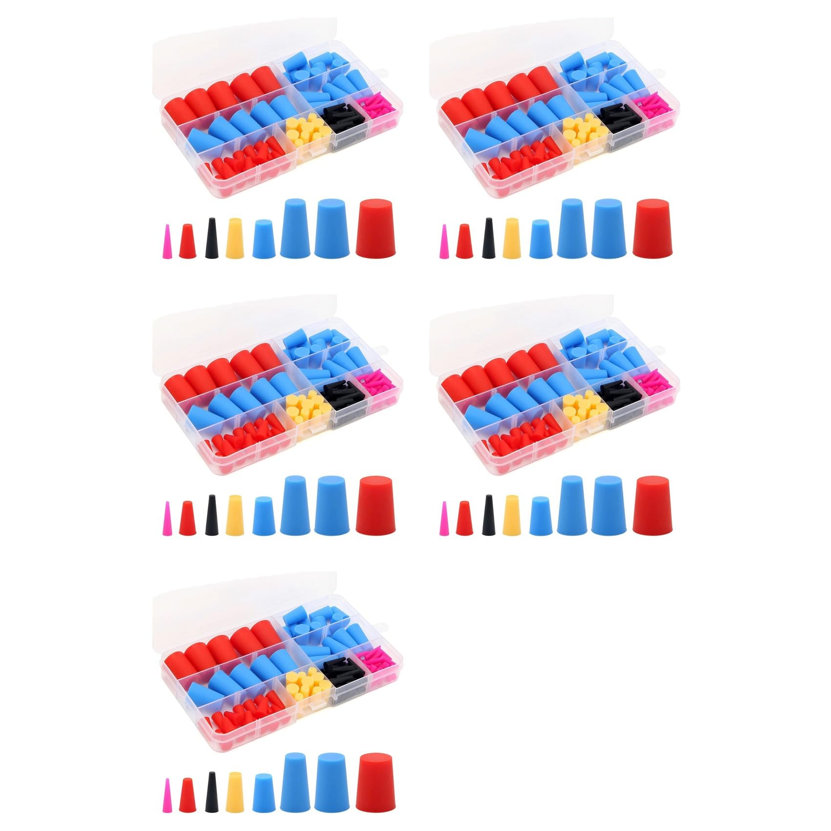 Jnchdghwa 550PCS Silicone Rubber Tapered Plug, High-Temperature Rubber Stoppers for Hole Plugs, Spraying, Spraying,